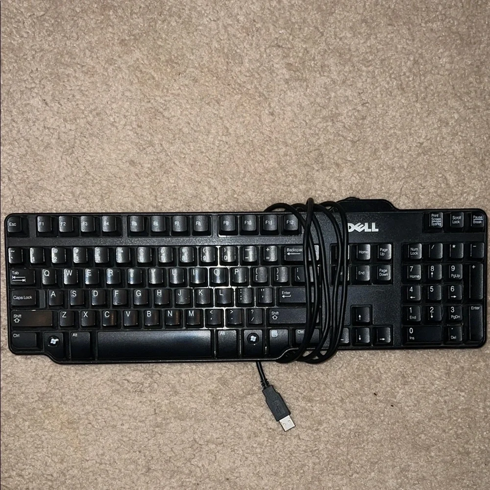 Dell Black USB Wired Computer Keyboard